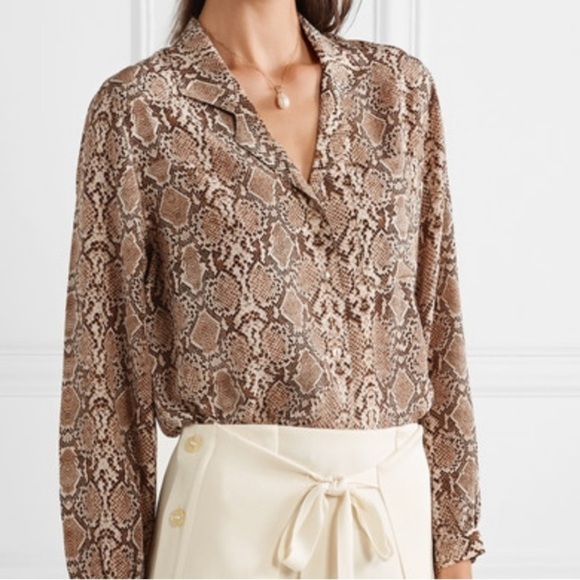 Anine Bing Tops - Anine Bing Lilah Python Top